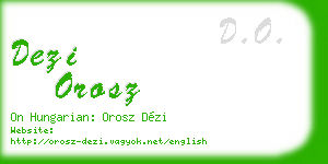 dezi orosz business card