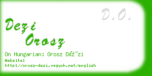 dezi orosz business card